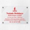 Plaque réflexologue en plexiglas transparent 30x20cm
