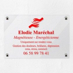 Plaque magnétiseur en plexiglas transparent 30x20cm