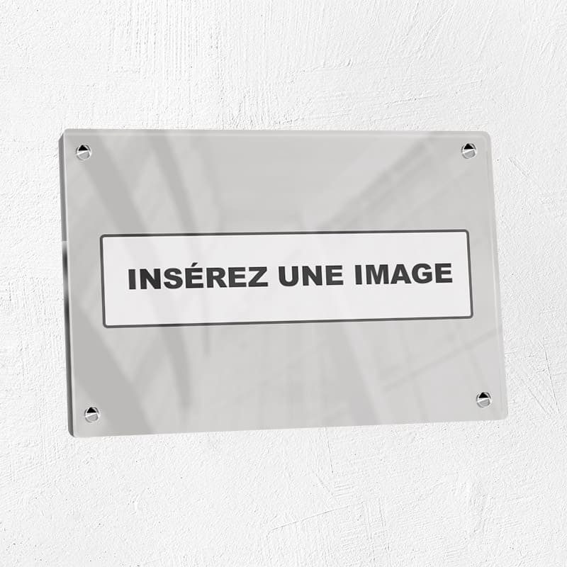 Plaque sur-mesure en plexiglas 30x20cm｜Plaque professionnelle