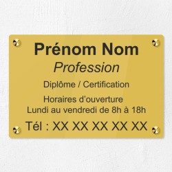 Plaque personnalisée en plexiglas 30x20cm｜Plaque professionnelle