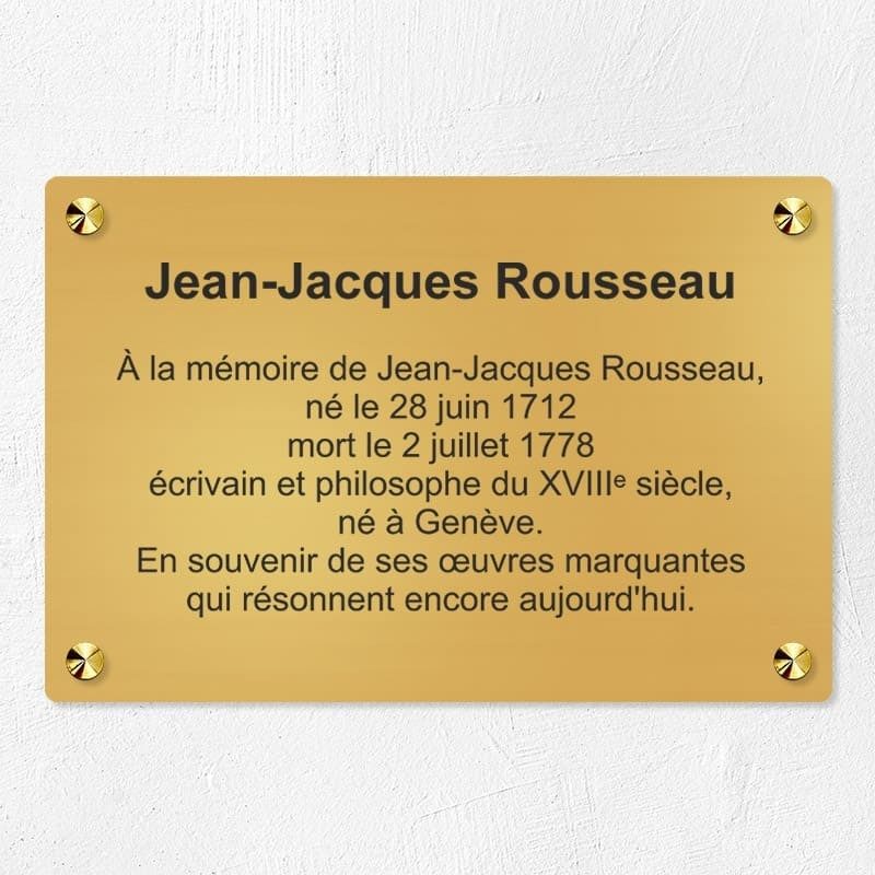 Plaque commémorative personnalisée en laiton 30x20cm