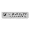 Plaque de boite aux lettres avec picto région 10x2,5cm