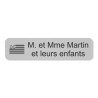 Plaque de boite aux lettres avec picto région 10x2,5cm