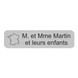 Plaque de boite aux lettres avec picto région 10x2,5cm
