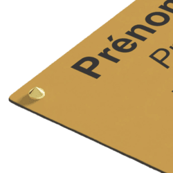plaque professionnelle en PVC gravoply